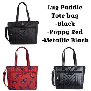 Lug Convertible Carry All Tote Paddle in Butterfly Poppy or Black NWT